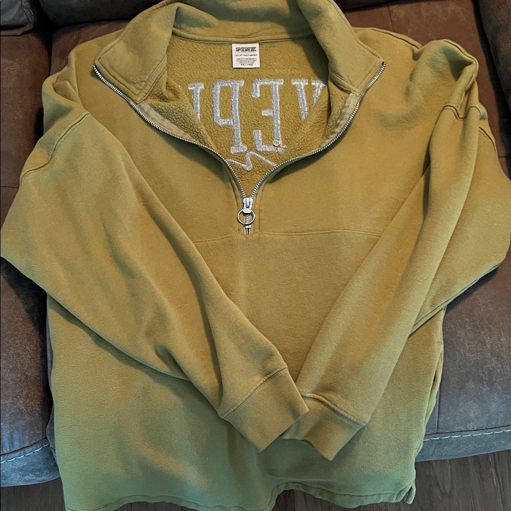 PINK Victoria's Secret Sage Zip-Up Sweater